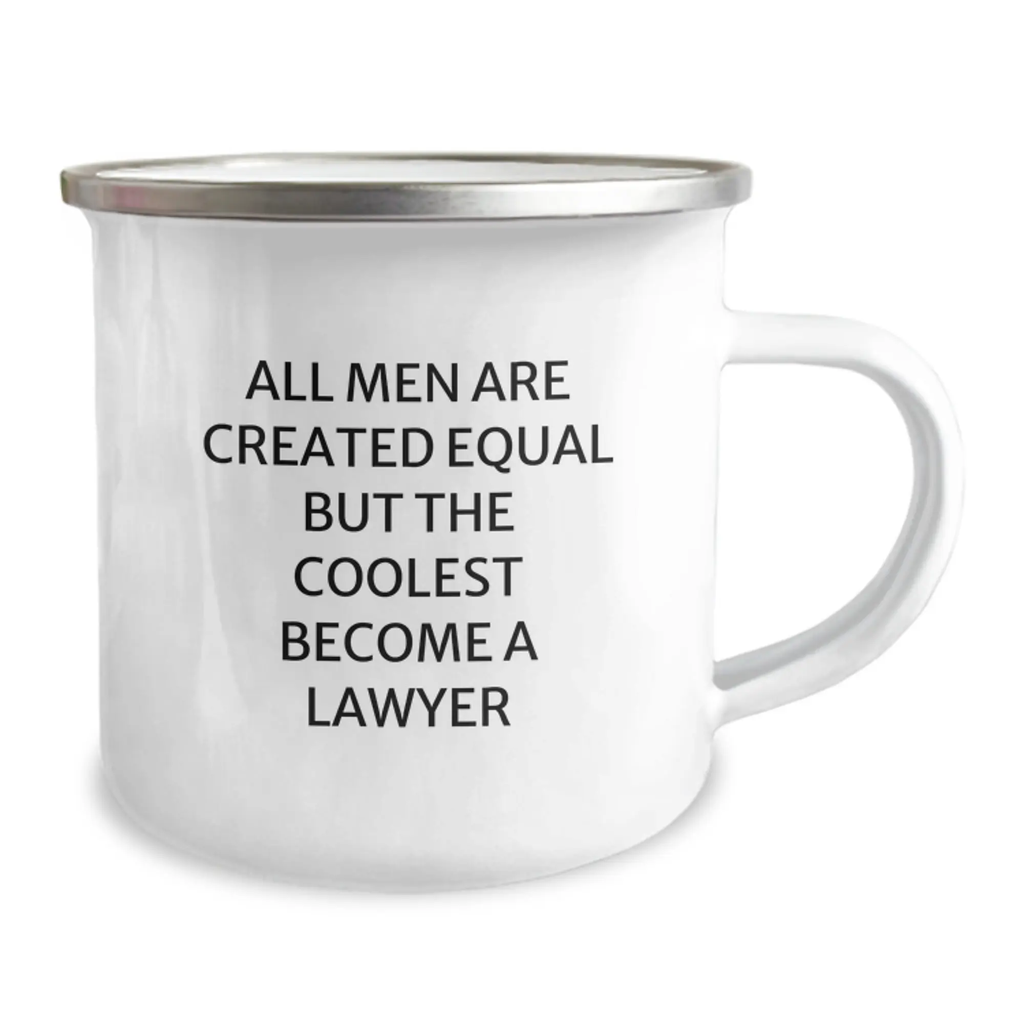Birthday Gift Camping Mug for Her Keepsake Lawyer Quote Stainless Enamel - Image 2
