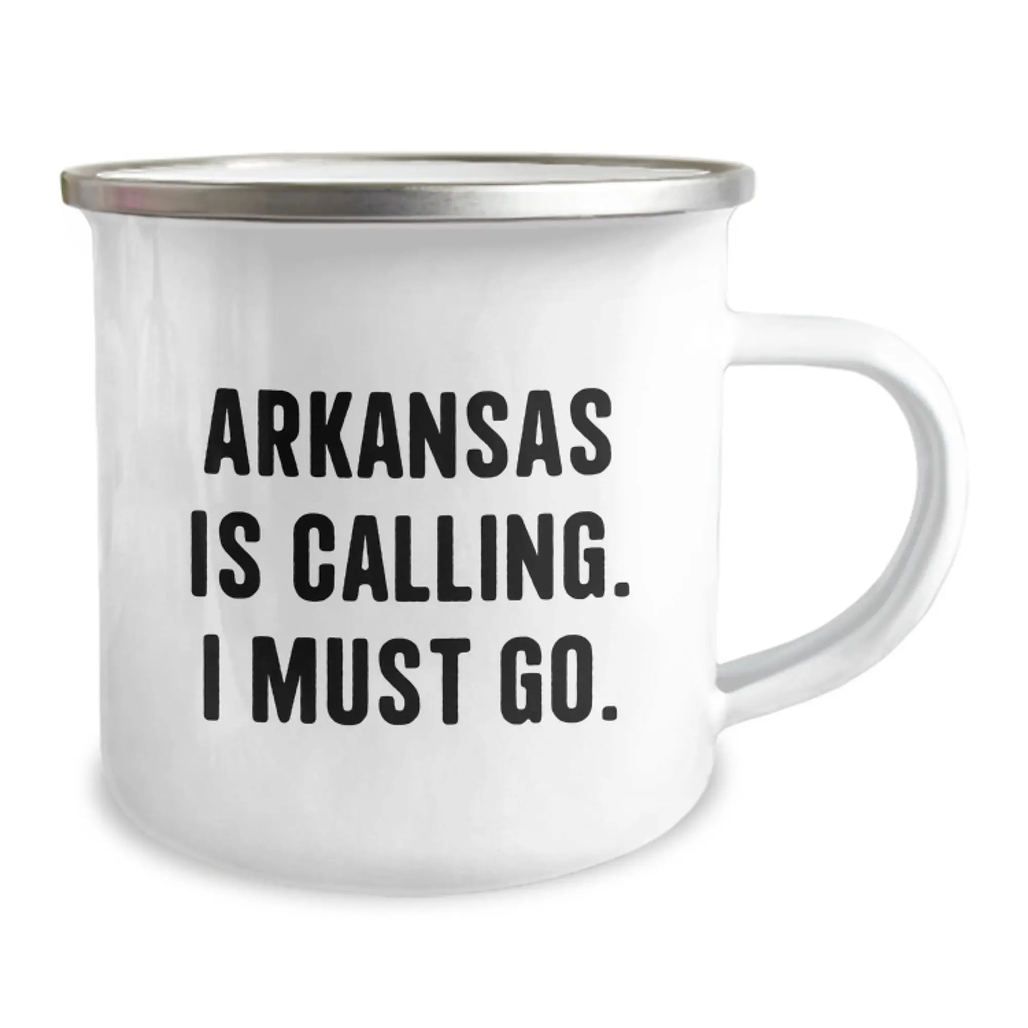 Funny Arkansas Gifts for Men Women, Birthday Unique Gifts from Friends Family, Camping Mugs with Arkansas Is Calling. I Must Go. - Image 2