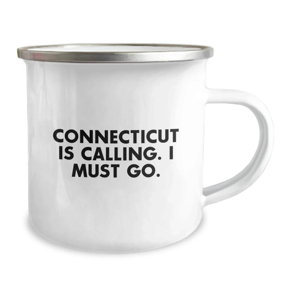 Connecticut Calling Gifts from Friends for Connecticut Men, Inspirational Camping Mug, Birthday Unique Gifts