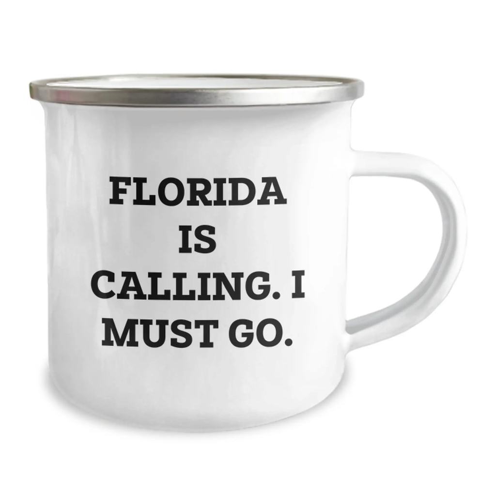 Funny Florida Camping Mug Gifts from Friends, Birthday Unique Gifts for Men Women, Florida Is Calling. I Must Go.! - Image 2
