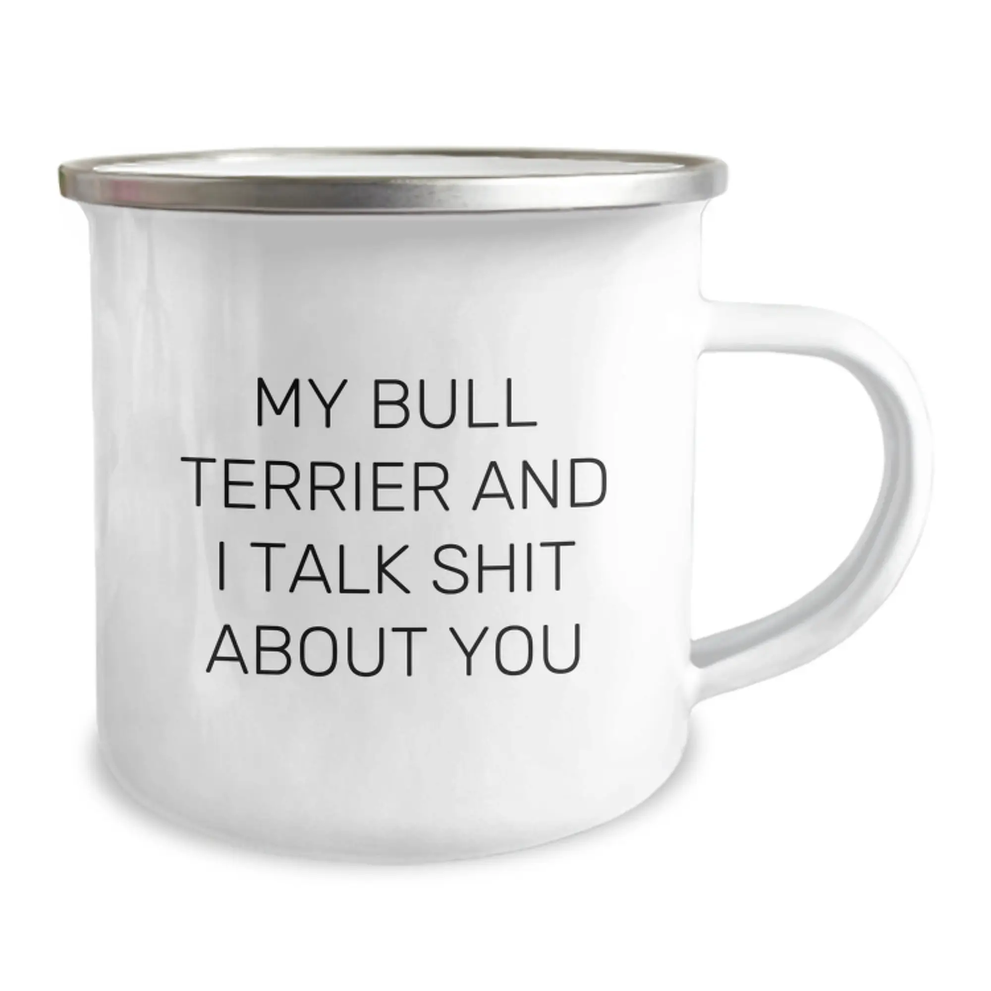 Bull Terrier Dog Lovers Funny Camping Mug, Unique Gifts for Men from Wife, Wife Gifts for Bull Terrier Dog - Image 2