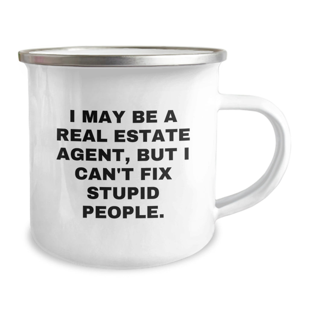 Real Estate Agent Gift for Him - Witty Quote Camping Mug Keepsake - Image 2