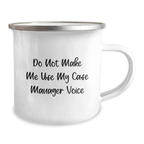Birthday Gift for Her Camping Mug – Case Manager Voice Quote Present - Image 2