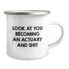 Playful Actuary Camping Mug Birthday Novelty Gift for Friends - Image 2