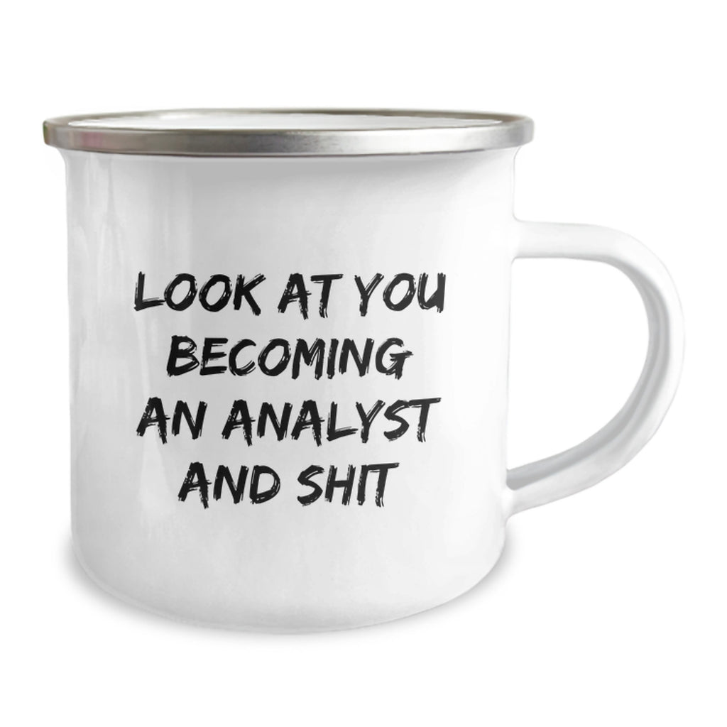 Analyst Gift for Him A Humorous Keepsake Camping Mug - Look At You - Image 2