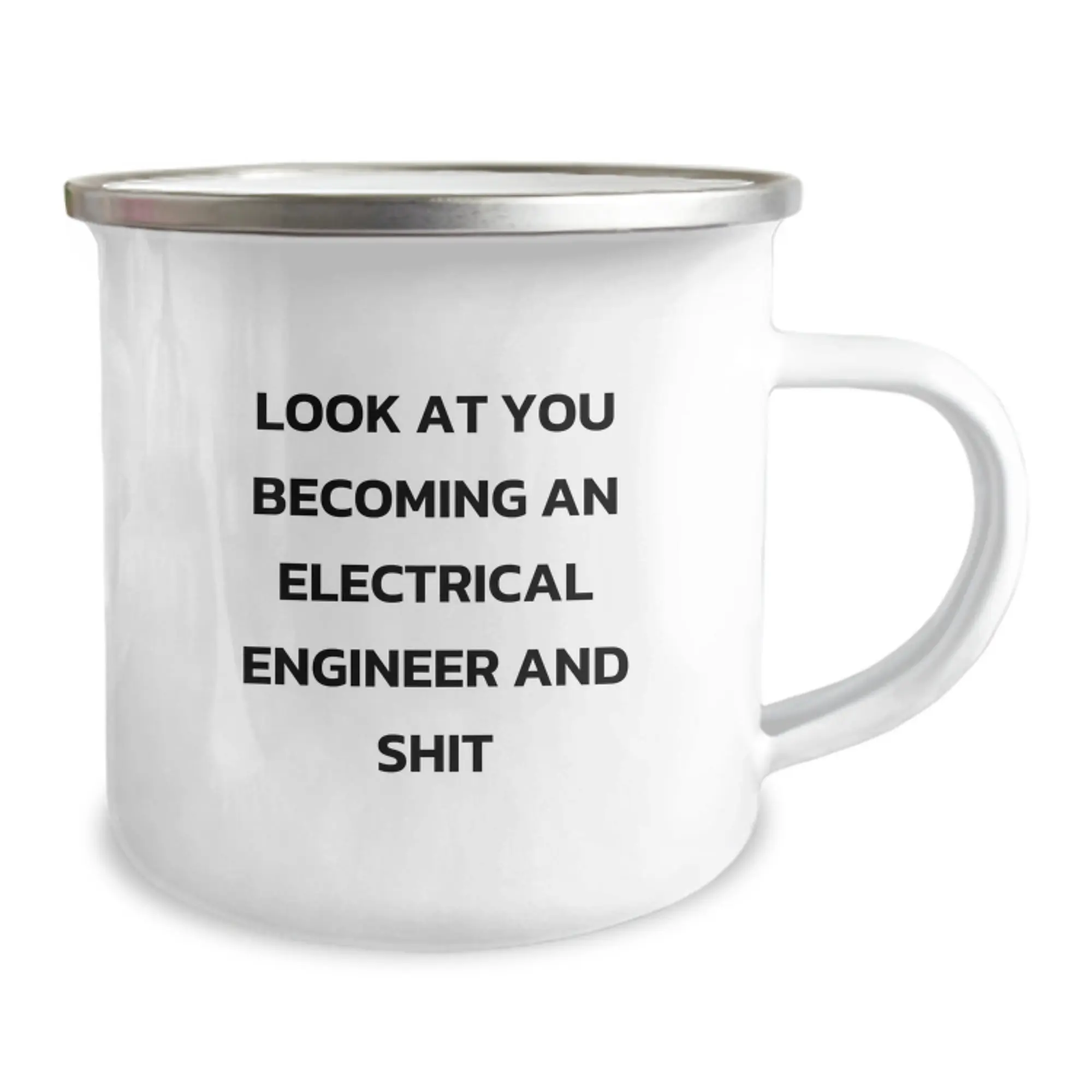 Funny Electrical Engineer Gifts from Mom, Electrical Engineer Camping Mug, Look At You Becoming An Electrical Engineer Mug for Him - Image 2