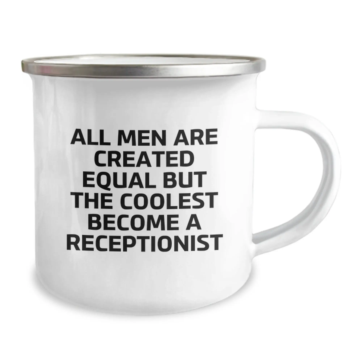 Receptionist Gift for Him - All Men Are Created Equal Keepsake Camping - Image 2