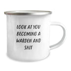 Funny Warden Gifts from Friends - Unique Camping Mug for Warden Lovers, Christmas Unique Gifts for Men Women Family