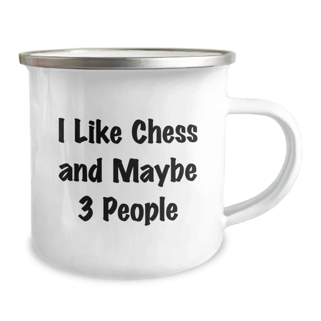 Funny Chess Camping Mugs for Men - Unique Christmas Unique Gifts from Friends to Family Members Who Like Chess - 12 Oz Stainless Steel