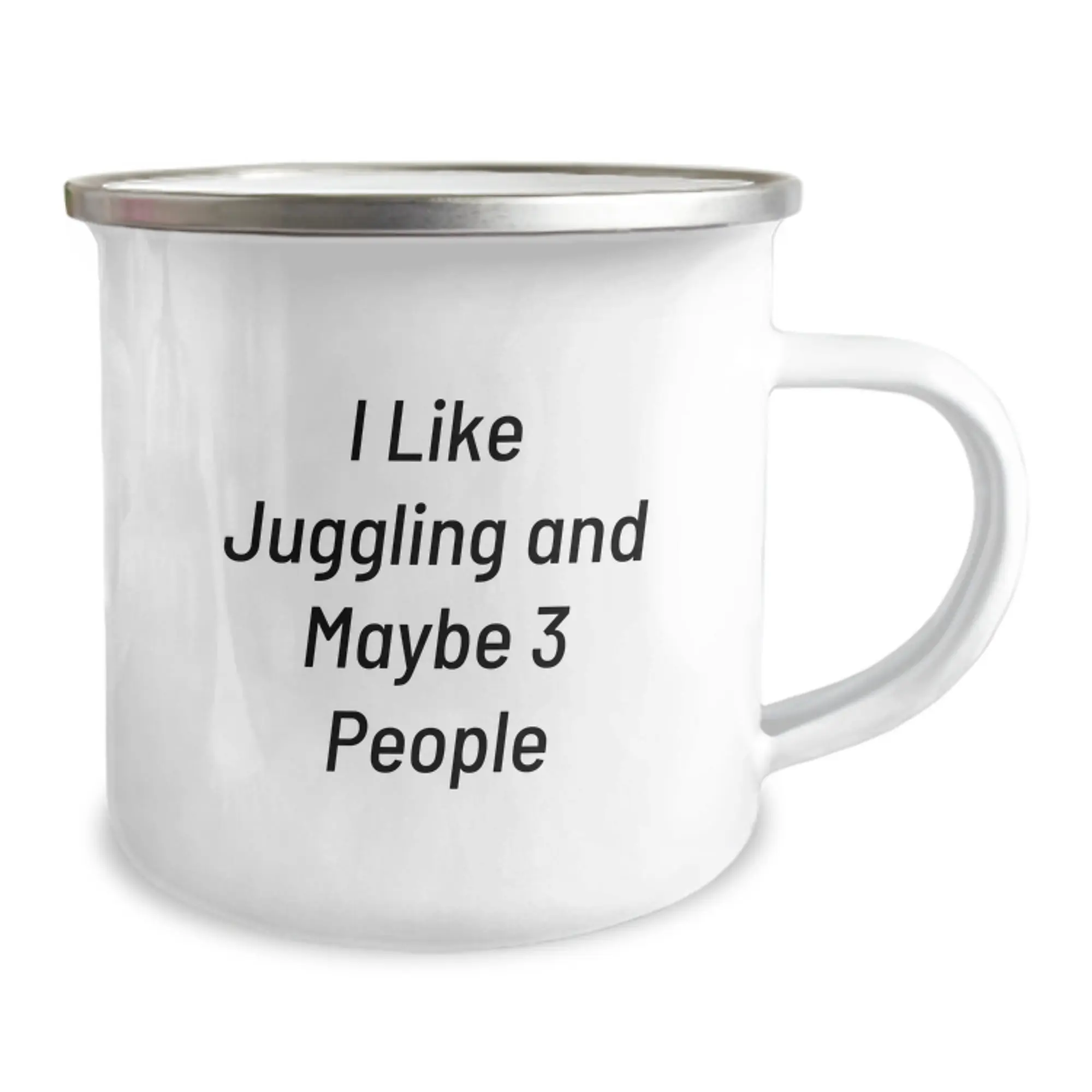 Funny Juggling Gifts for Friends, Unique Camping Mug for Juggling Enthusiasts, Gifts from Friends - 'I Like Juggling And Maybe 3 People' - Image 2
