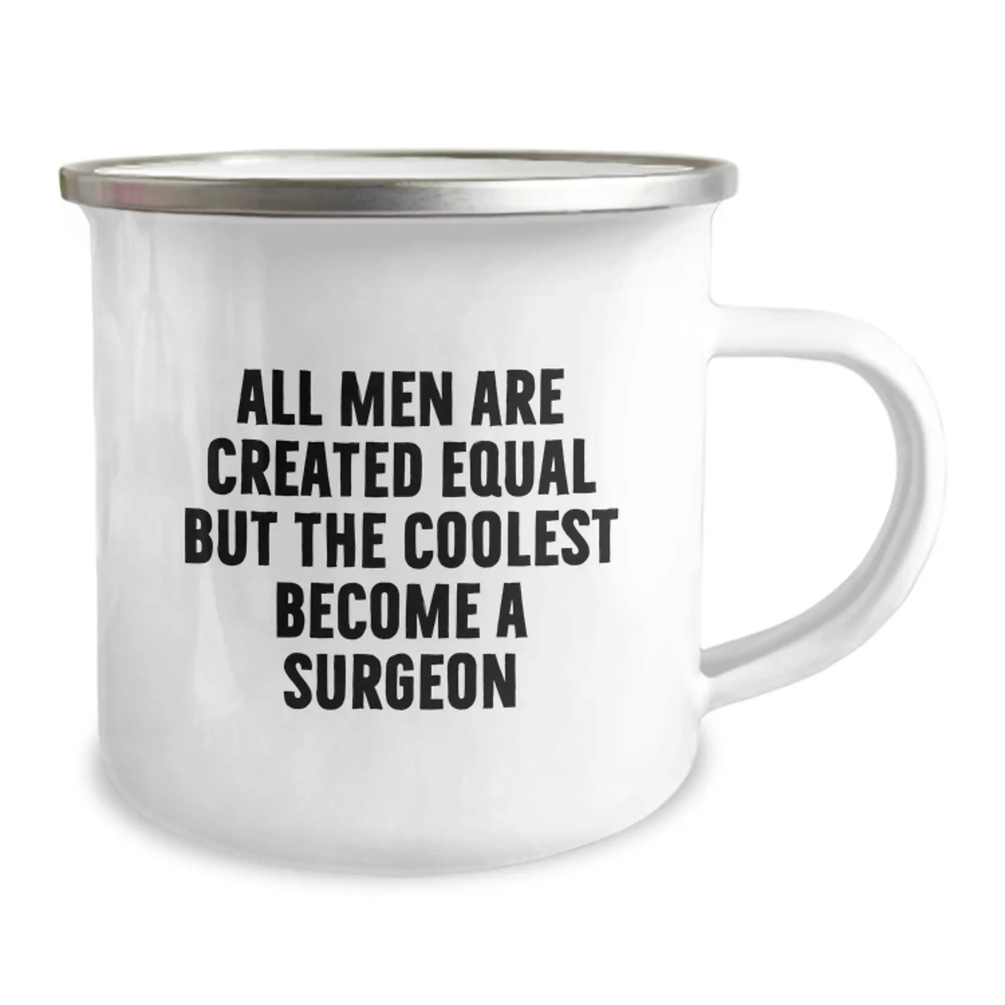Gifts from Men for the Coolest Surgeon - All Men Are Created Equal But The Coolest Become A Surgeon Funny Camping Mug, Perfect for Graduation - Image 2