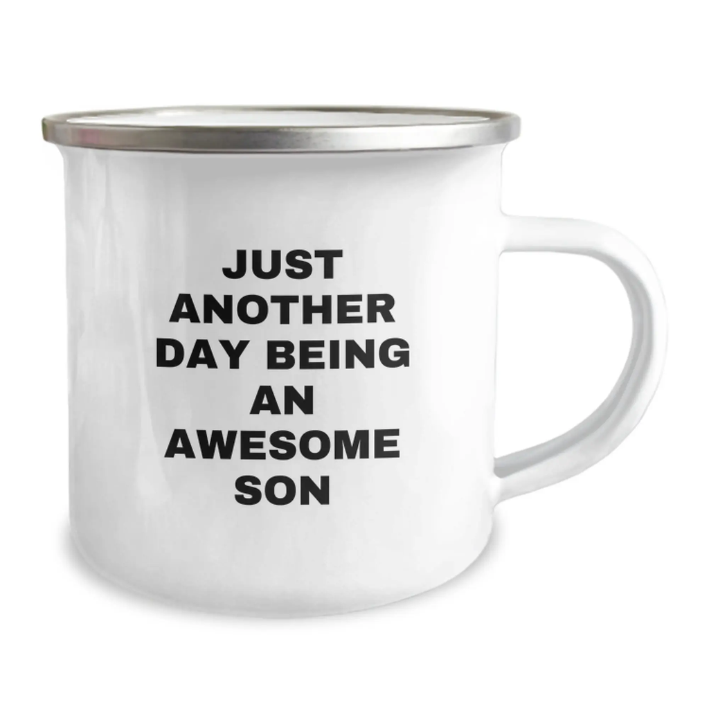 Gifts for Son Funny Quotes Camping Mug 12 oz Stainless Steel Graduation Unique Gifts - Image 2