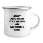 Gifts for Son Funny Quotes Camping Mug 12 oz Stainless Steel Graduation Unique Gifts - Image 2