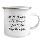 Funny Analyst Quotes, Mother's Day Unique Gifts for Analyst, Camping Mug for Men, Women, Friends, Coworkers, Family, from Men, Women, Friends, Coworkers, Family - Image 2