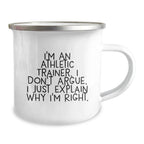 Funny Athletic Trainer Gifts from Friends and Family for Men Women - Christmas Unique Gifts for Athletic Trainer Camping Mug