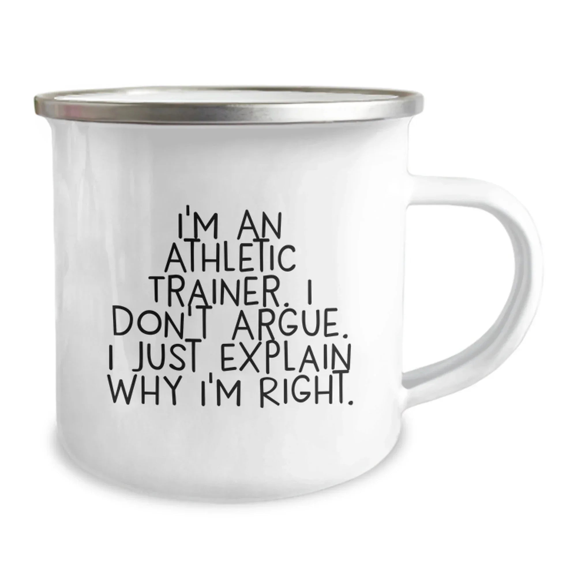 Funny Athletic Trainer Gifts from Friends and Family for Men Women - Christmas Unique Gifts for Athletic Trainer Camping Mug
