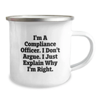 Compliance Officer Gifts from Friends, Funny Camping Mug for Compliance Officer Men, Graduation Unique Gifts - Image 2