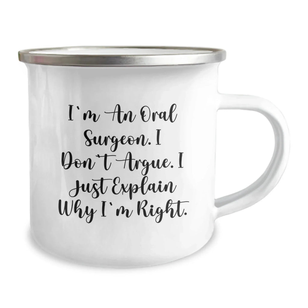 Funny Oral Surgeon Mugs Gifts from Men to Family, Unique Christmas Unique Gifts for Oral Surgeon, Camping Mug Quote I'm An Oral Surgeon