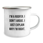 Funny Roofer Gifts from Men to Friends with Unique Christmas Unique Gifts for Roofer Camping Mug