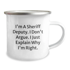 Birthday Gift Sheriff Deputy Camping Mug for Her – Present Keepsake - Image 2