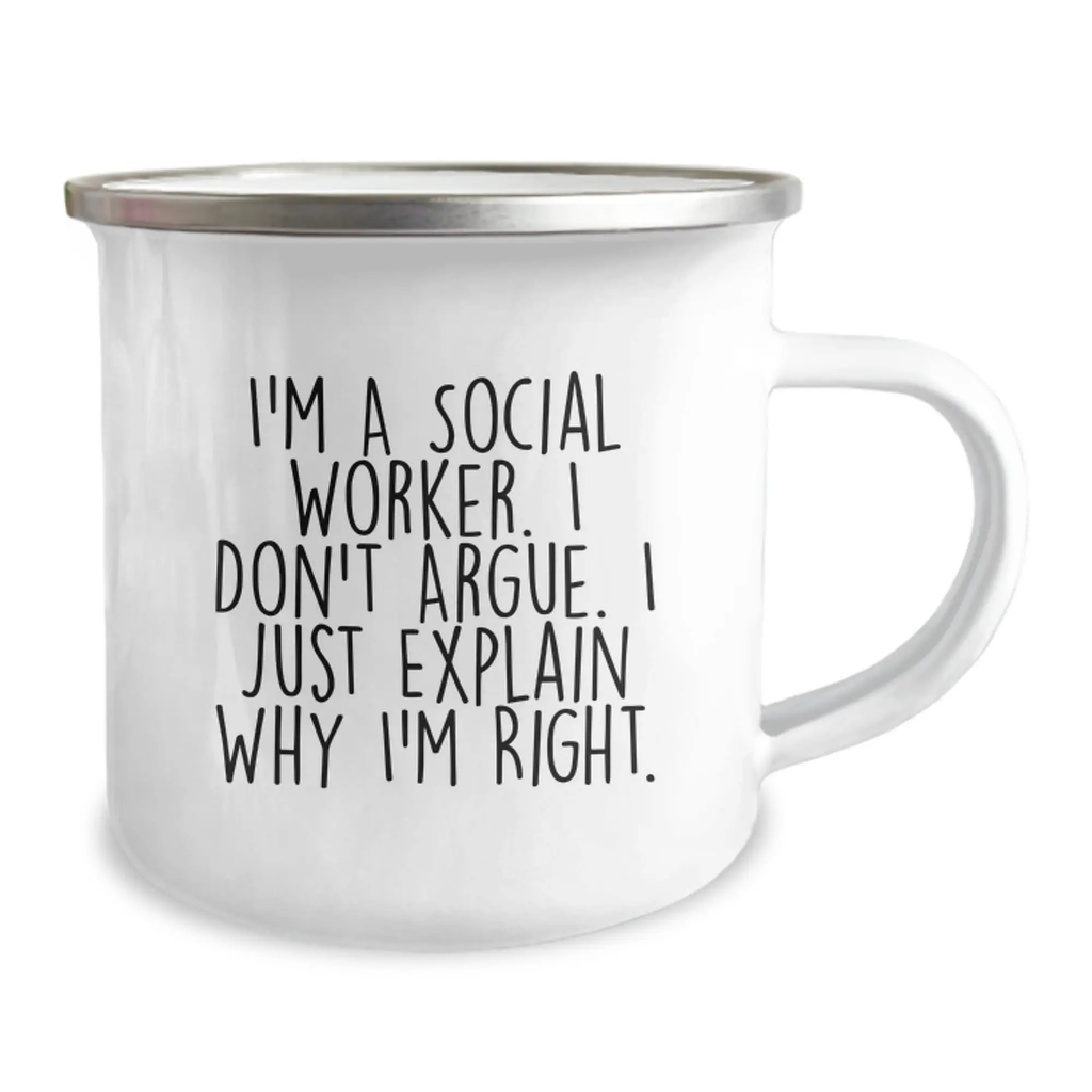 Social Worker Keepsake Camping Mug for Him Birthday Gift - Image 2