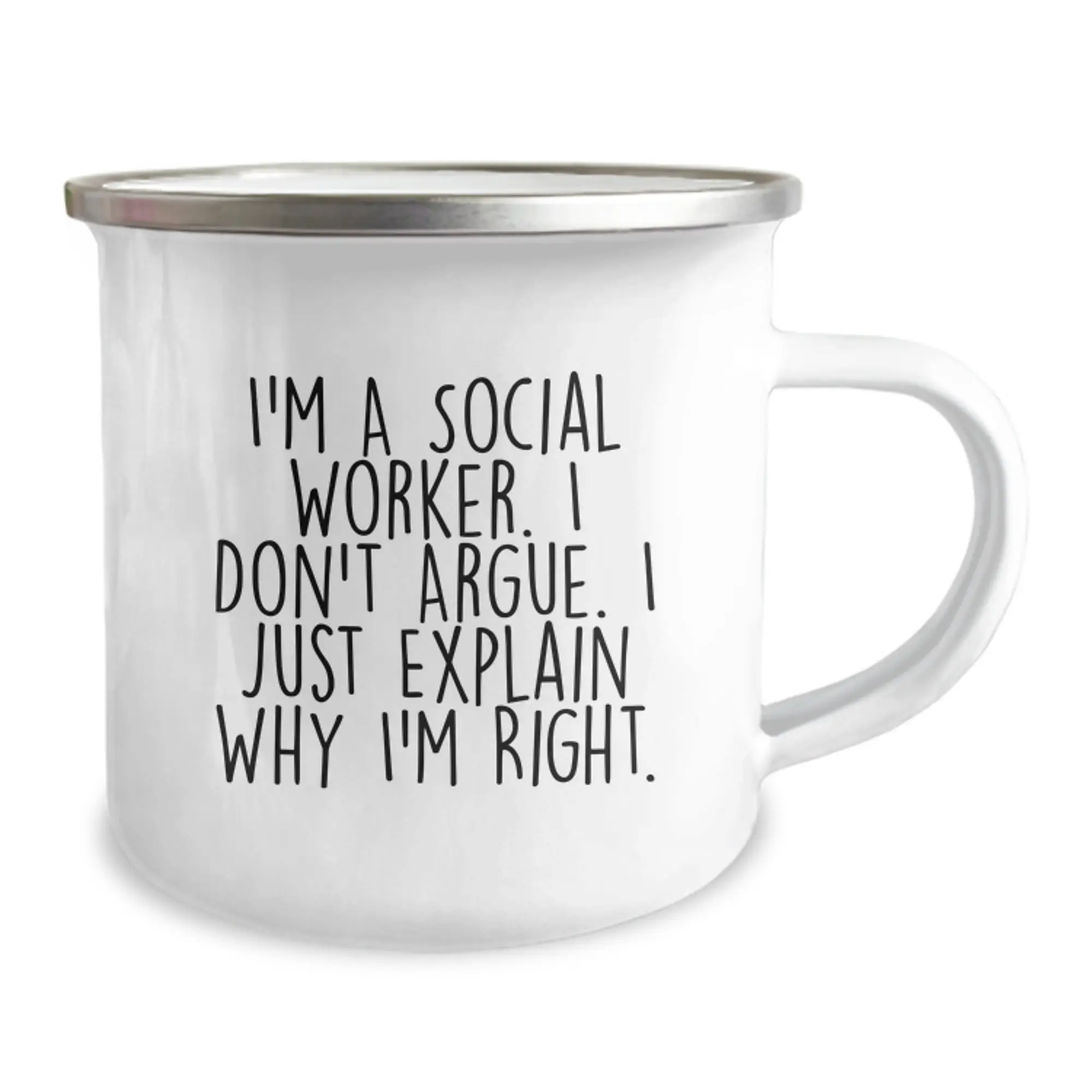 Social Worker Keepsake Camping Mug for Him Birthday Gift - Image 2
