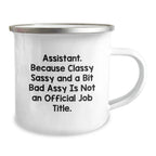 Funny Assistant Gifts for Men, Unique Camping Mug for Assistant, Christmas Unique Gifts