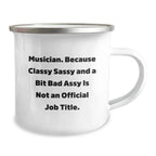 Funny Musician Gifts from Friends for Christmas, Musician Camping Mug, Unique Holiday Presents