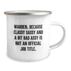 Warden Keepsake Camping Mug for Him Birthday Gift with Enamel Finish - Image 2