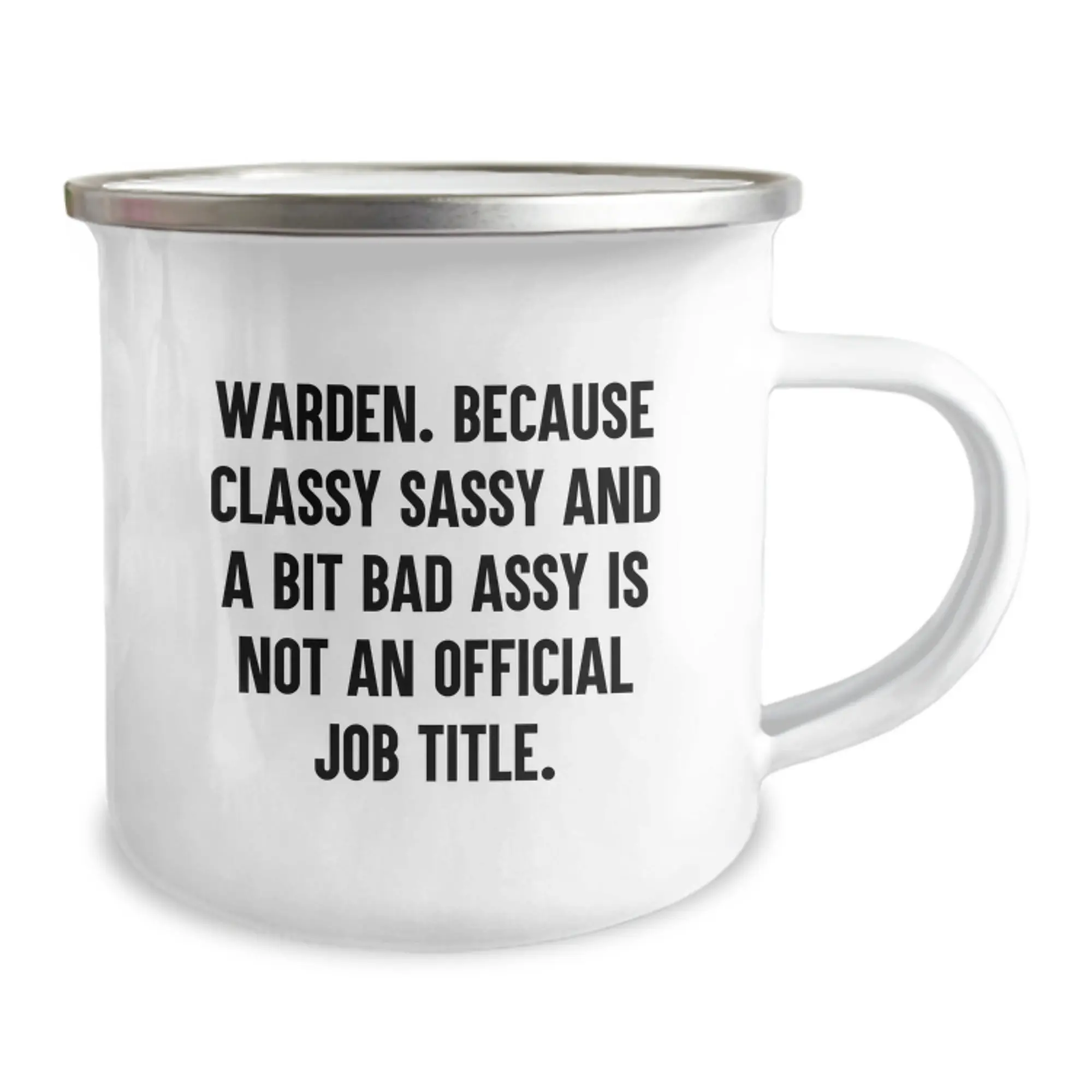 Warden Keepsake Camping Mug for Him Birthday Gift with Enamel Finish - Image 2