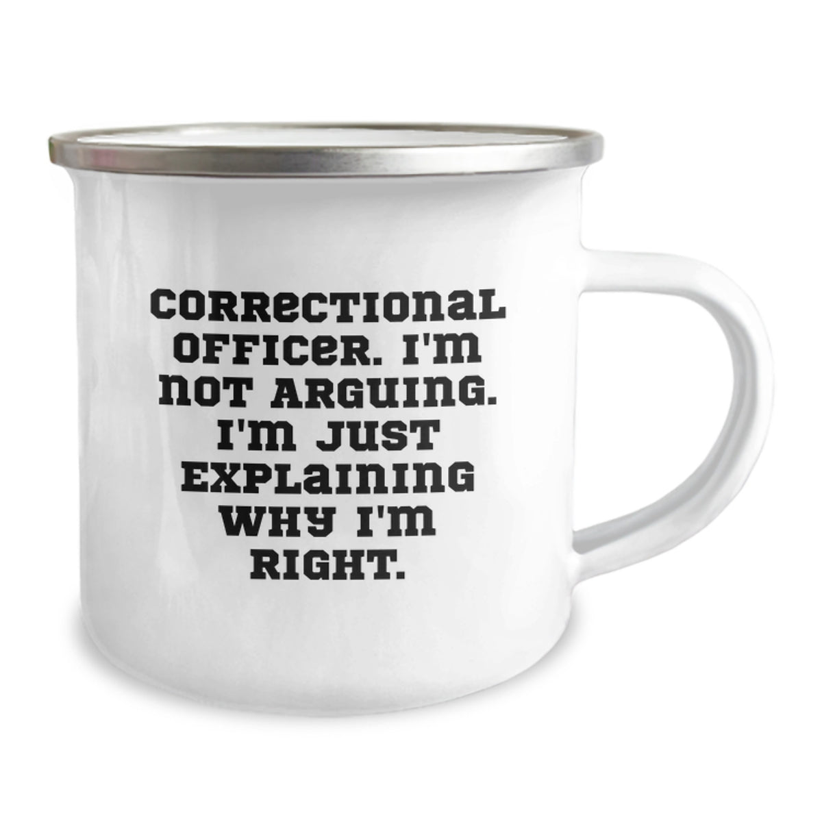 Correctional Officer Gift For Him - Keepsake Camping Mug with Assertive - Image 2