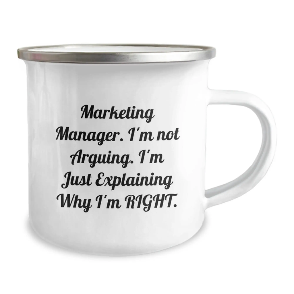 Marketing Manager Camping Mug Idea for Coworkers Birthday Gift - Image 2