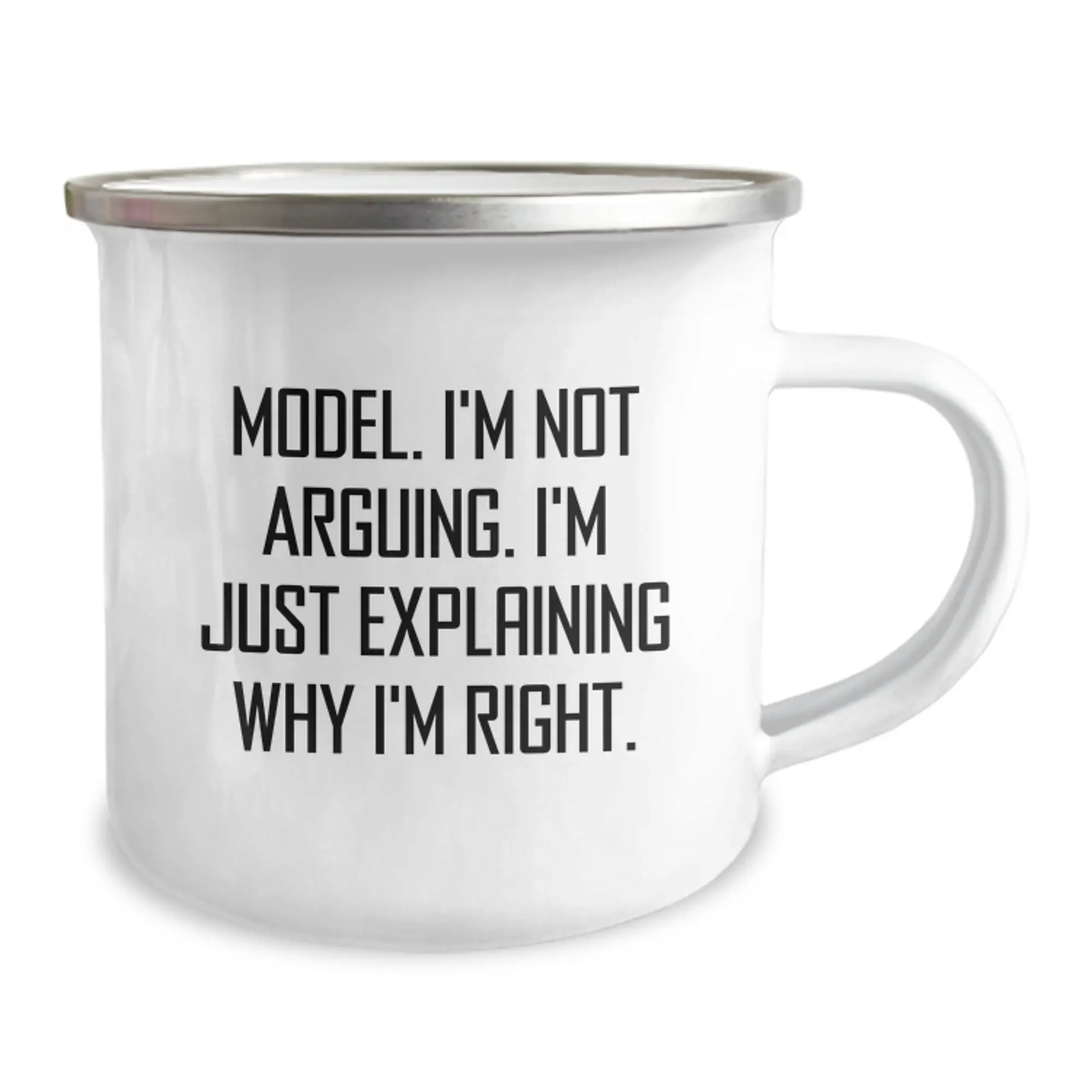 Funny Model Gifts for Men from Friends, Camping Mug 'I'm Not Arguing, I'm Just Explaining Why I'm Right', Unique Graduation Gifts for Model Enthusiasts - Image 2