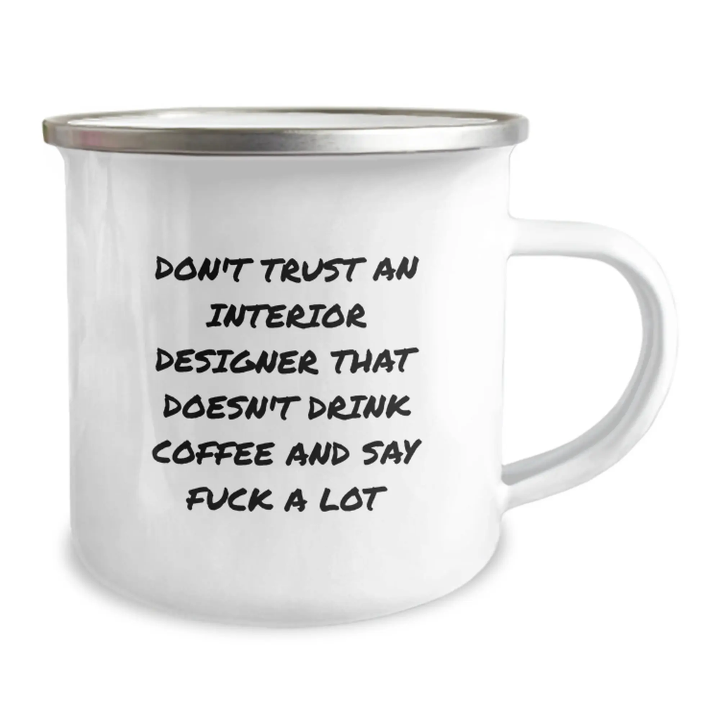 Interior Designer Keepsake Camping Mug for Him Birthday Gift with Coffee - Image 2