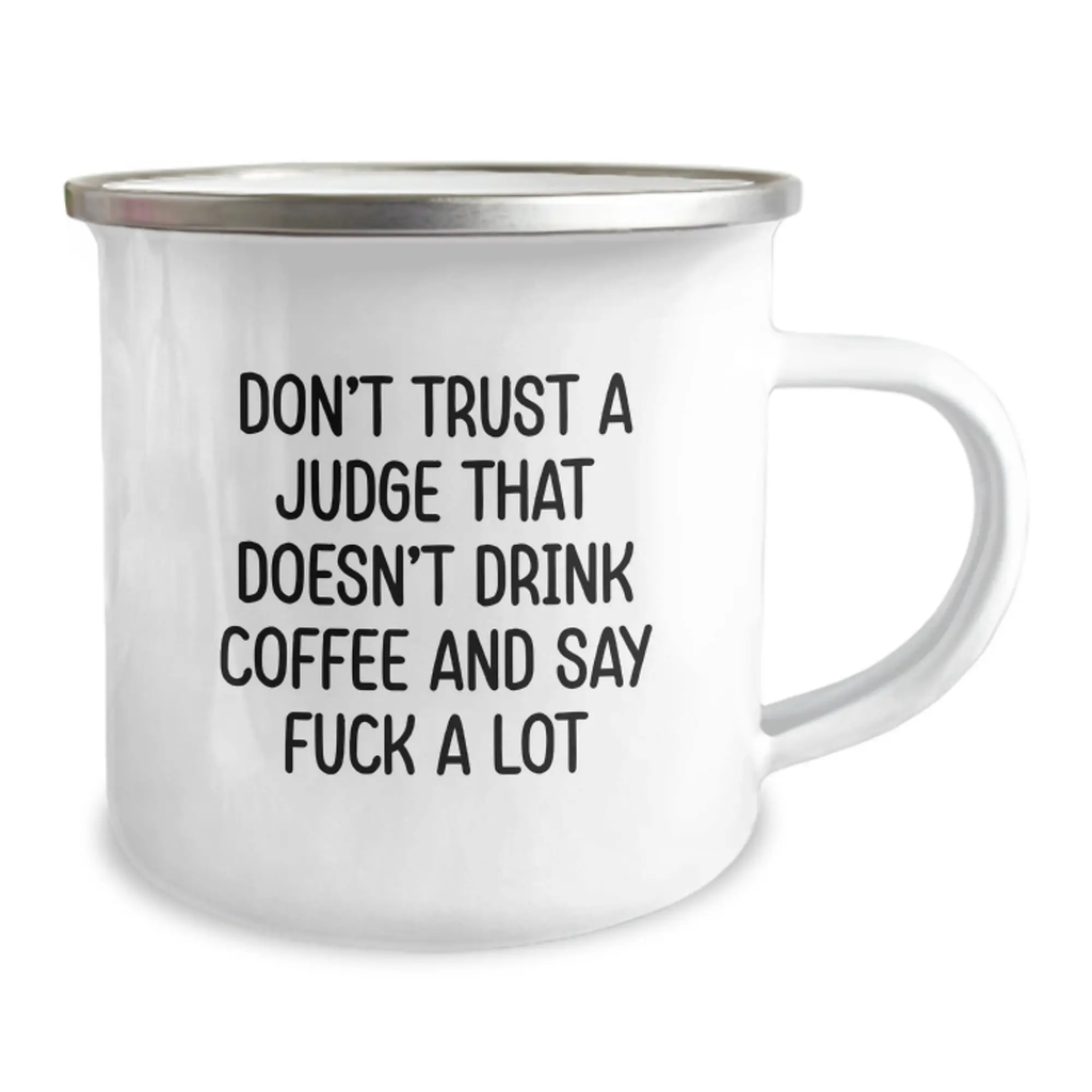 Birthday Gift Camping Mug for Her – Judge Coffee Humor Present - Image 2