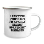 Funny Inspirational Gifts from Men for Apartment Manager Camping Mug Christmas Unique