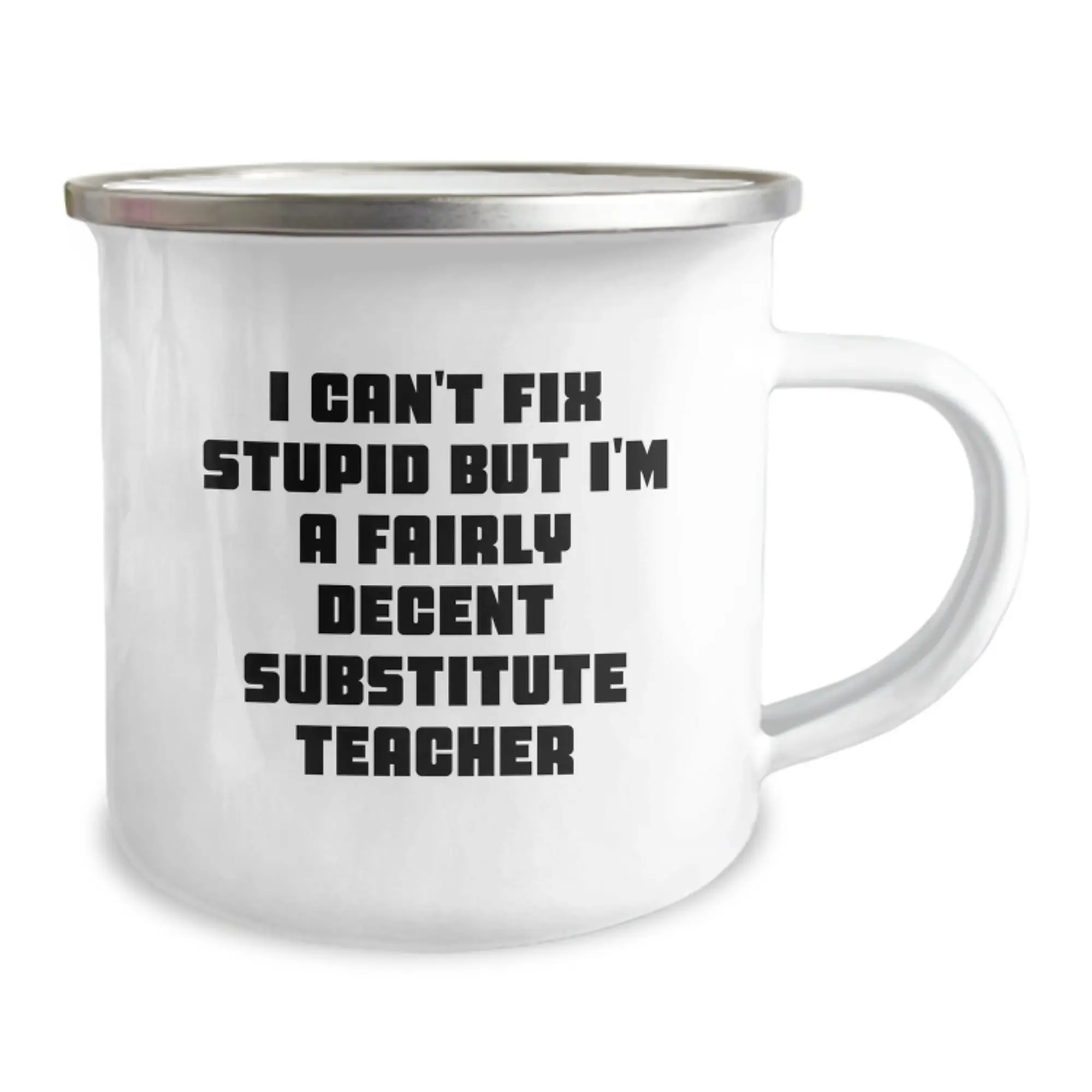 Funny Substitute Teacher Gifts from Friends for Men Camping Mug - 'I'm a Decent Sub' - Birthday Unique Mug for Coworkers - Image 2