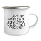 Funny Vice President Gifts from Friends, Men, Coworkers - I'm A Fairly Decent Vice President Camping Mug, Christmas Unique