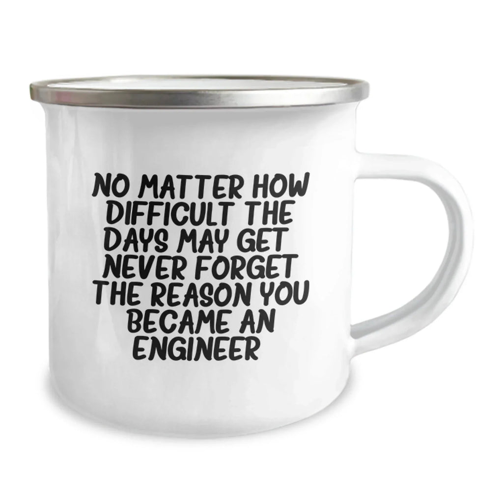 Funny Engineer Gifts for Men - Inspirational Camping Mug - Never Forget Your Reason, Unique Christmas Unique Gifts from Friends