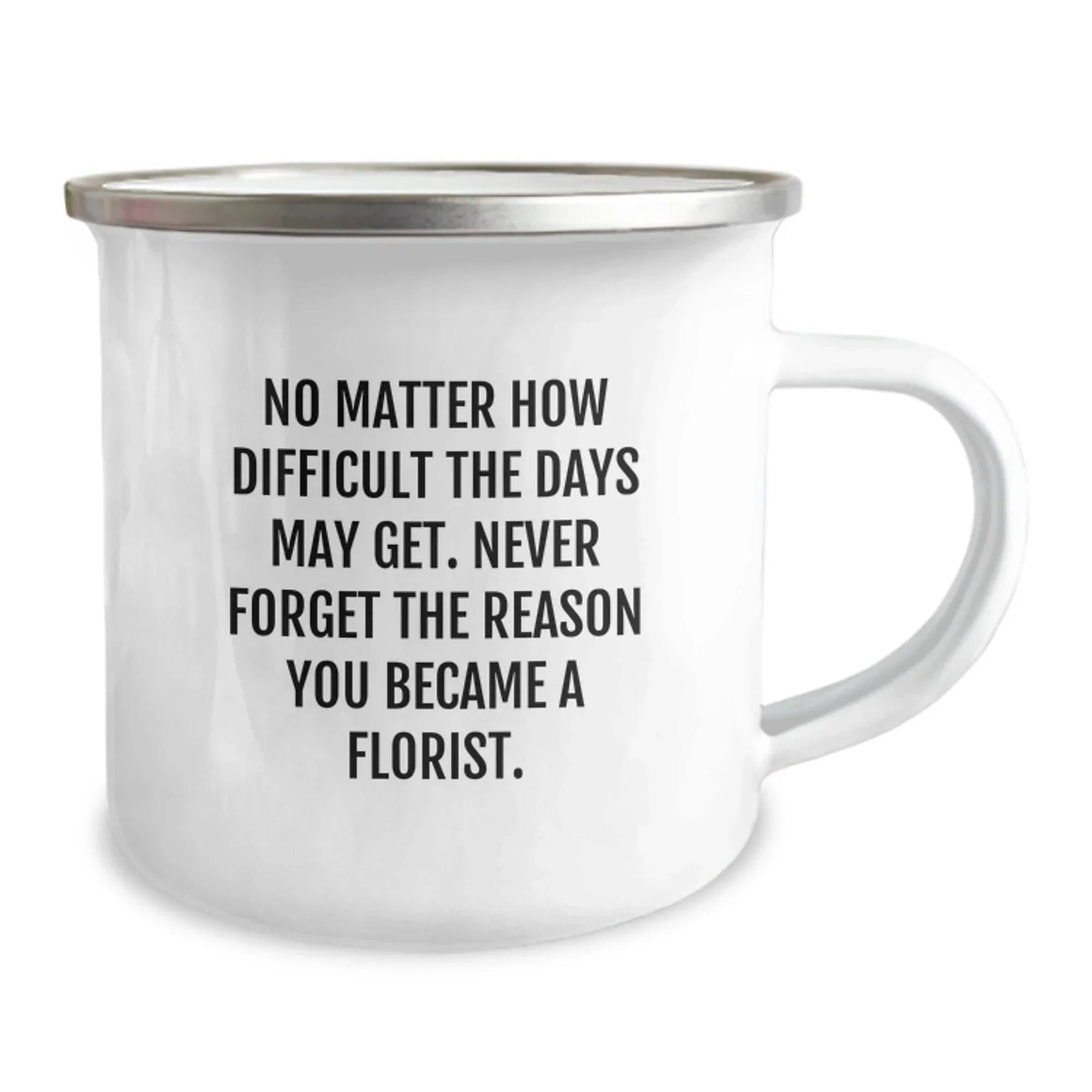 Funny Inspirational Gifts for Florist, Christmas Unique Mugs for Men Women Friends, Gifts from Florist to Florist with No Matter How Difficult The Days May Get Quote