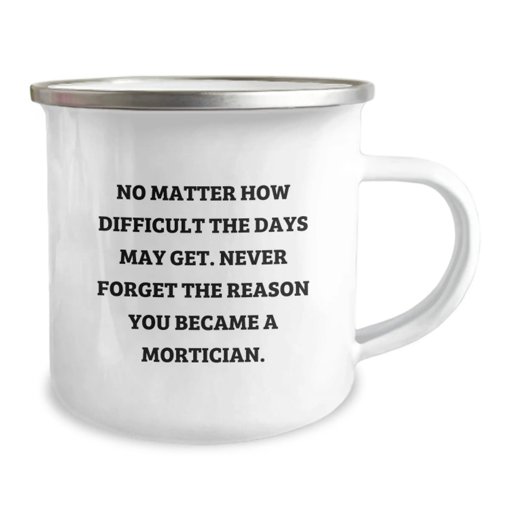 Funny Mortician Gifts from Friends for Mortician Men - Never Forget The Reason You Became A Mortician - Camping Mug for Graduation - Image 2