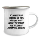 Funny Orthopedic Surgeon Gifts from Friends and Family for Graduation Unique Ceremonies Orthopedic Surgeon Camping Mugs with Inspirational Quote - Image 2
