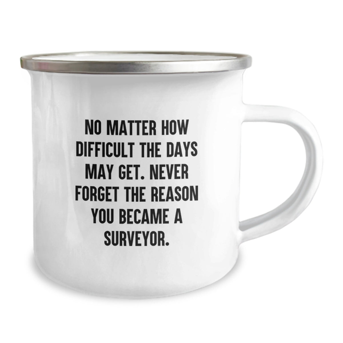Surveyor Gift For Him Inspiring Keepsake Camping Mug - No Matter How - Image 2