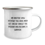Warden Camping Mug - Funny Quote Gifts from Men to Warden Friends on Valentine's - Image 2
