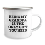 Gifts from Family to Grandpa, Funny Grandpa Camping Mug, Being My Grandpa Is The Only Gift You Need for Graduation - Image 2