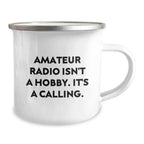 Funny Amateur Radio Gifts for Men, Unique Camping Mug, 'Amateur Radio Isn't A Hobby. It's A Calling.' Christmas Unique Gifts from Family