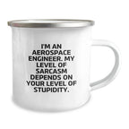 Unique Christmas Unique Gifts from Friends to Aerospace Engineer Men Funny Sarcasm Camping Mug