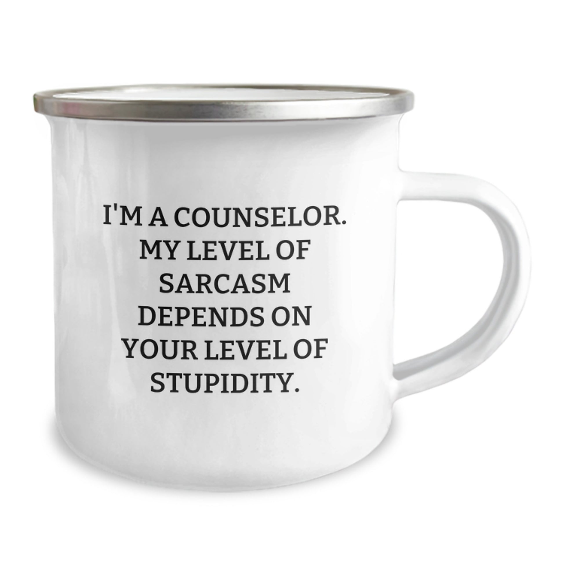 Gifts from Coworkers for Counselor - Funny Sarcasm Level Camping Mug for Men, Women, Friends - Christmas Unique Mug for Counselor Enthusiast, Counselor Lover, Counselor Fan - Image 2
