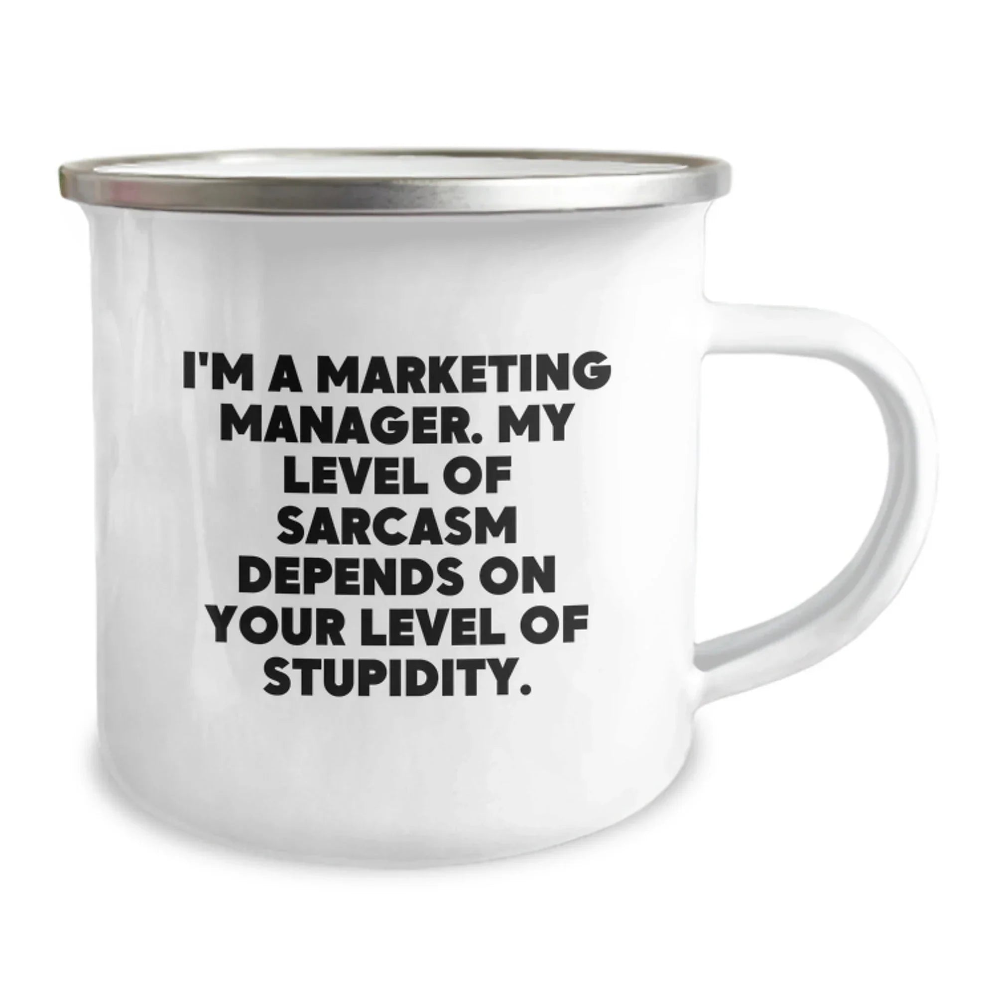 Marketing Manager Christmas Unique Gifts from Friends - Funny Quote Camping Mug for Marketing Manager Men