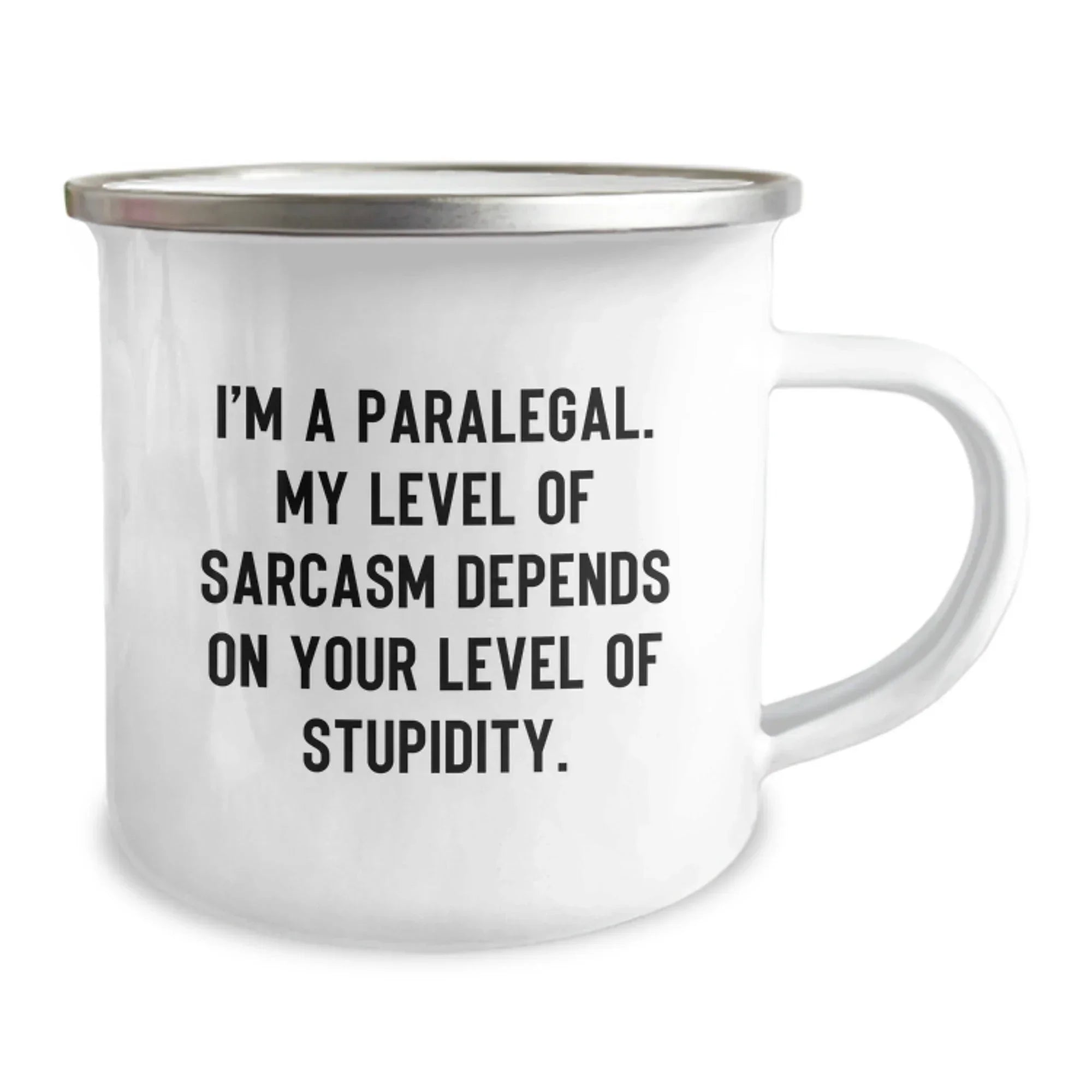 Funny Paralegal Christmas Unique Gifts for Paralegal - I'm A Paralegal, Sarcasm Depends on Stupidity, Camping Mug for Women from Friends, Family, Coworkers